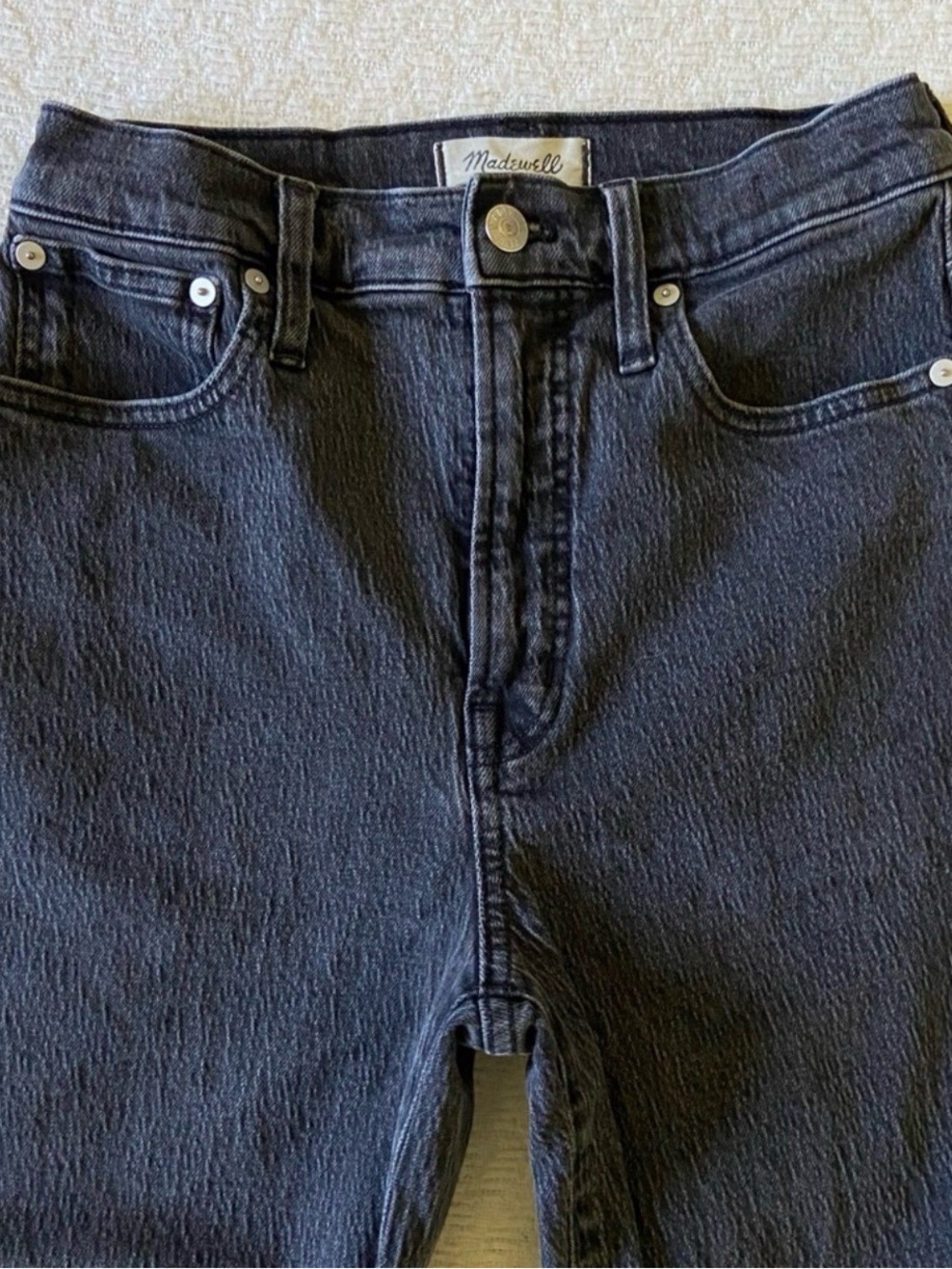 Madewell The Perfect Straight Jeans Raw Hem - Picture 4 of 5